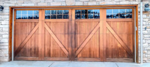 Wooden style garage door